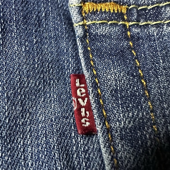 Levis 527 Jeans Mens 36x32 Blue Denim Low Rise Bootcut Whiskers Y2K Cowboy Cut - Picture 10 of 11
